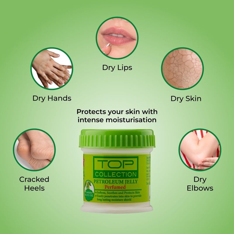 Top Collection Petroleum Jelly 9gm each Pack of 24 Softens Soothens and Protects Skin Contains Olive Oil for All Skin Types - Image 4