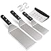 Leonyo Leonyo Griddle Spatula Set of 4, Stainless Steel Griddle Accessories - Metal Spatulas Scraper for Flat Top Cast Iron  - Image 2