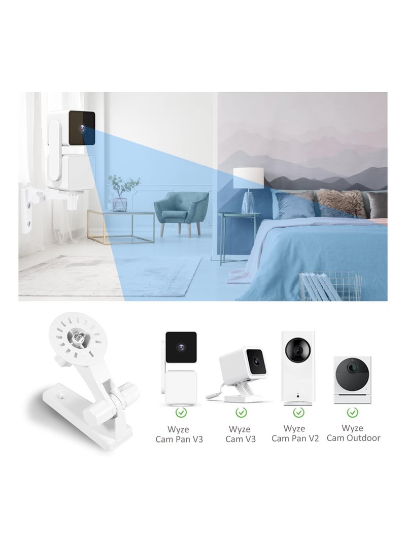 KASTWAVE 2 Pack Wall Mount, Specially Designed for Wyze Cam Pan V3, 180° Tilt Adjustable - Easy Installation (Camera NOT Included) - Image 2