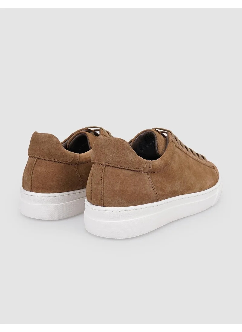 Cabani Leather Tan Suede Lace-Up Men's Sneakers