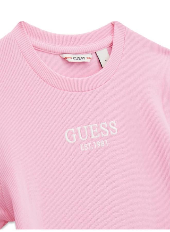 GUESS Kids Rib Short Sleevedress - Image 3