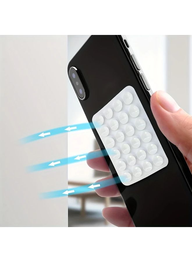 Black 2pcs Silicone Anti Slip Suction Cup Sticker for Phone Power Bank - Image 3