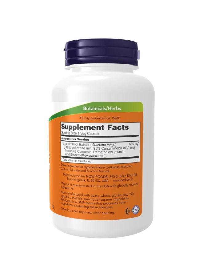 now Supplements, Turmeric Curcumin, Derived from Turmeric Root Extract, Herbal Supplement, 120 Veg Capsules - Image 2