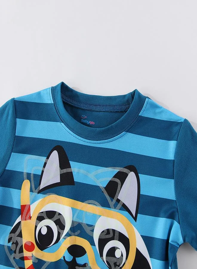 babyqlo Snorkel Raccoon Ocean Dive Fun Pajama Set