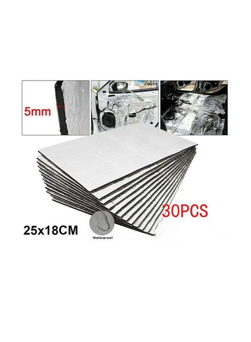 30Pcs Cars Rubber Heat Shield Automotive Insulation Mat Noise Insulation Hood Insulation Film Automatic Silencer - Image 1