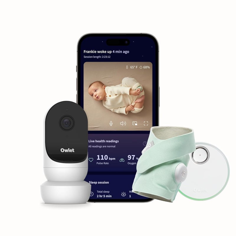 Owlet Dream Duo Smart Baby Monitor FDACleared Dream Sock Plus Owlet Cam 2 Tracks  Notifies for Pulse Rate  Oxygen While Viewing Baby in 1080p HD WiFi Video - Image 1