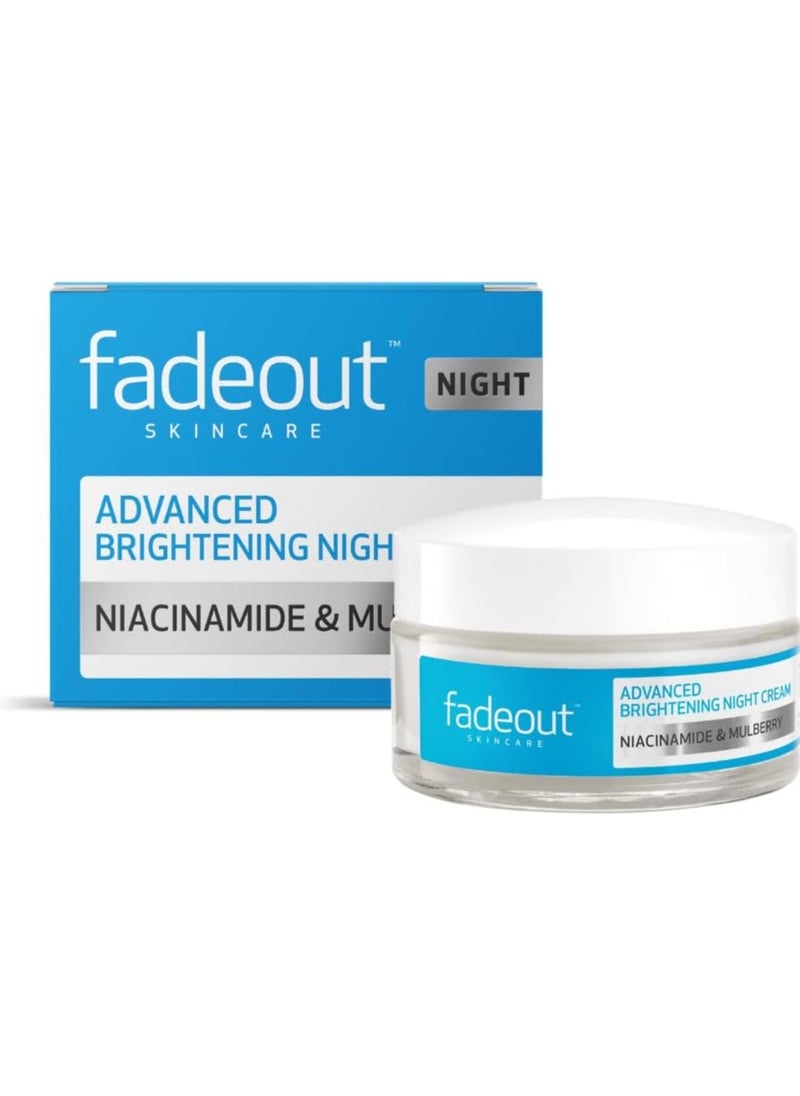 FADE OUT Advanced Even Skin Tone Night Cream Brightening Cream With Niacinamide Hyaluronic Acid  Lactic Acid and Rosehip Seed Oil 50ml  - Image 1