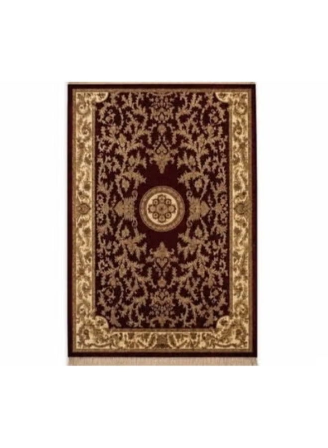 Alkaffary 5-Piece Afrah Al Hanaa Heritage Pattern Rug Set, Ideal for Majlis and Special Occasions, 165 × 260 cm, Red - Image 4