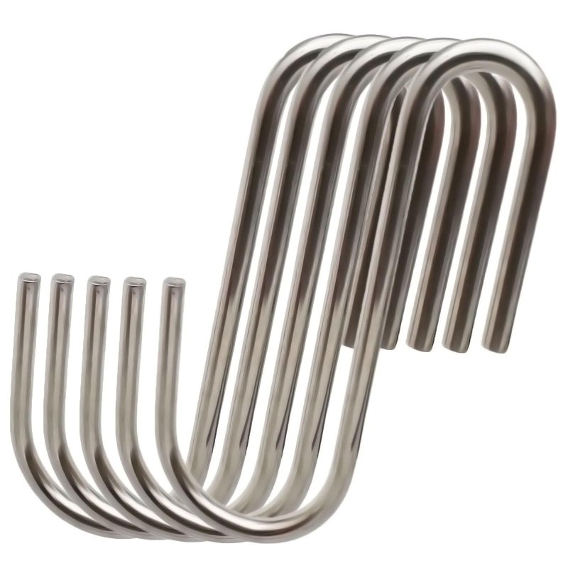 IDEALSV Stainless Steel S Hooks 30 Pcs Heavy Duty S Shaped Hooks Hanging Pan Pot Holder 24 Inch