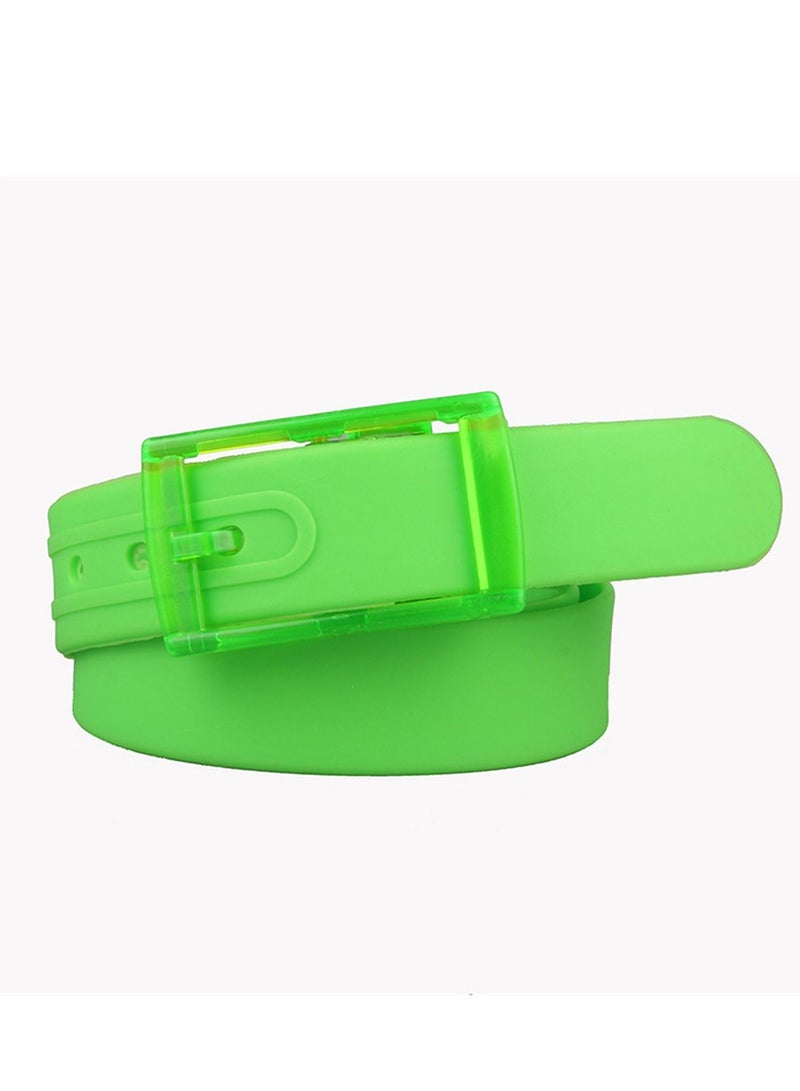 Loquat High Quality Silicone Belt For Men And Women 116.5cm Green 