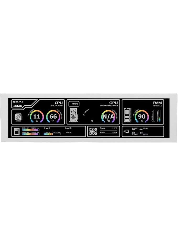 yuehisy Yuehisy 8 Pc Temperature Display Panel 8.8 inch Z8A89E15BD7AF97EEEA6BZ
