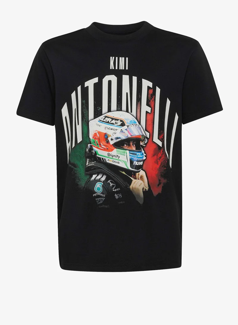 Adidas Youth Amg Petronas Formula 1 Team Kimi Antonelli Graphic T-Shirt