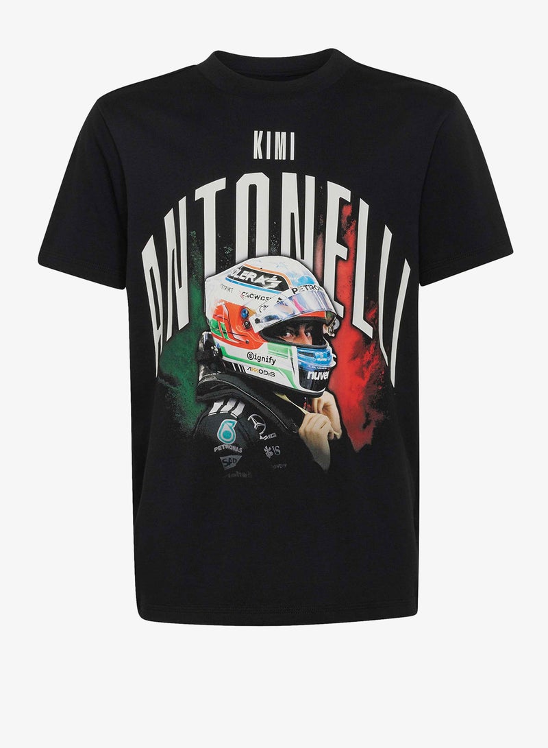 اديداس تيشيرت جرافيك فريق يوث إيه إم جي بتروناس فورمولا  كيمي أنتونيلي - Image 1