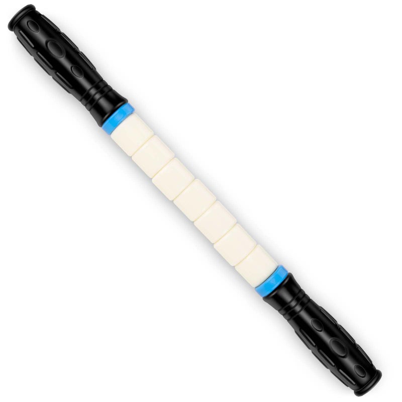 iGreely Portable Massage Roller Stick The Ultimate Muscle Roller 17 Inches Recommended by Physical Therapists Promotes Recovery Fast Relief for Cramps Soreness Tight Muscles-White - Image 1
