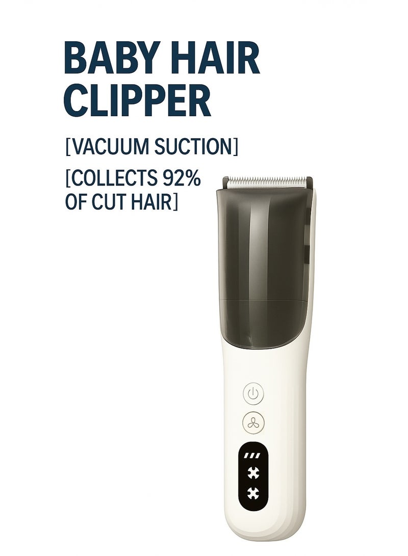 Baby Hair Clipper with Vacuum Suction, Quiet Kids Hair Trimmer, Low Vibration, IPX7 Waterproof, Haircut Kit for Infants & Toddlers - Image 1