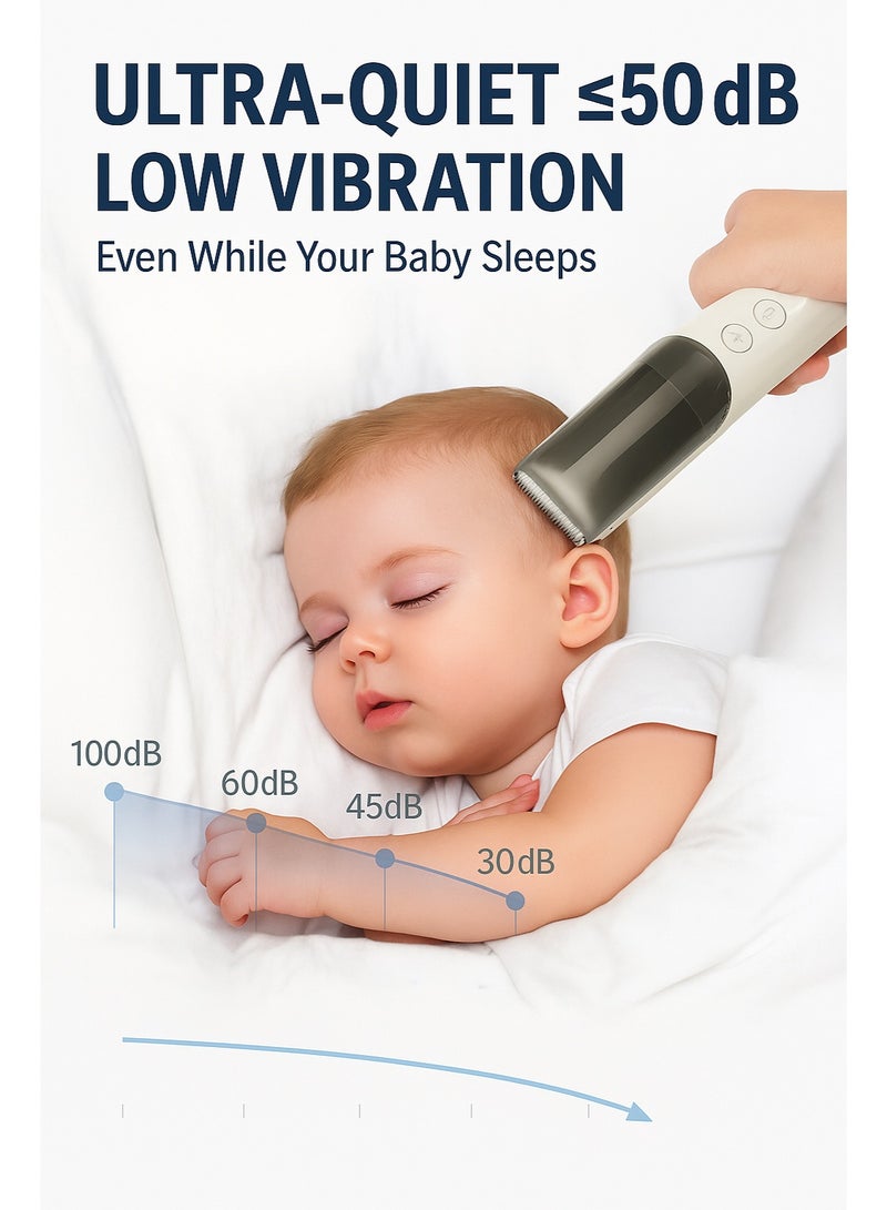 Baby Hair Clipper with Vacuum Suction, Quiet Kids Hair Trimmer, Low Vibration, IPX7 Waterproof, Haircut Kit for Infants & Toddlers - Image 3