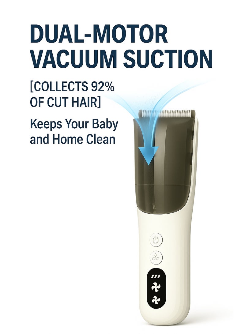 Baby Hair Clipper with Vacuum Suction, Quiet Kids Hair Trimmer, Low Vibration, IPX7 Waterproof, Haircut Kit for Infants & Toddlers - Image 2