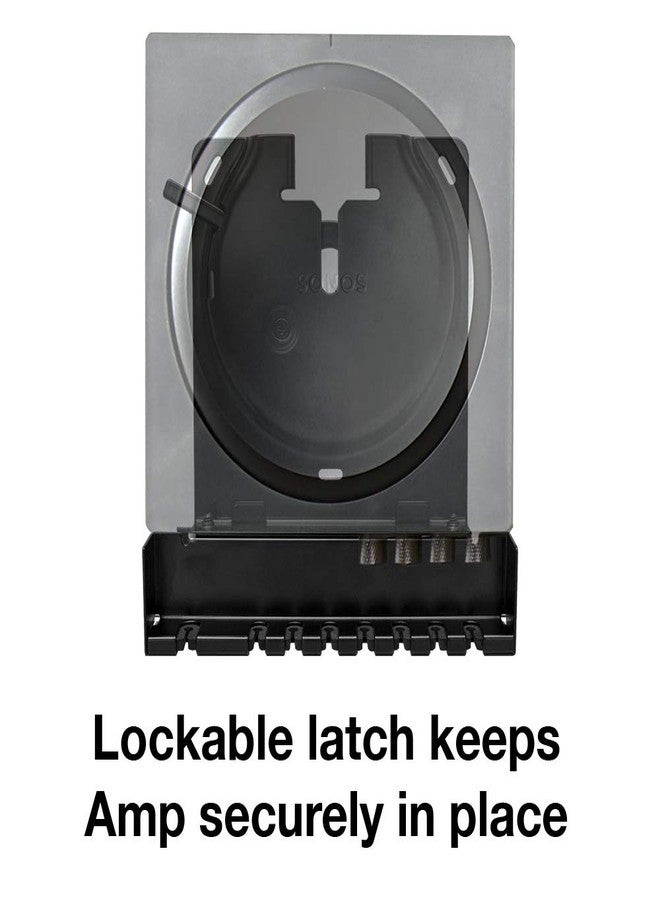 Sanus Wall Mount for Sonos Amp - Slim Black Design with Lockable Latch for Security - Low Profile Bracket Design Mounts in Any Orientation - Built-in Cable Management & Easy 15-Minute Install … - Image 3