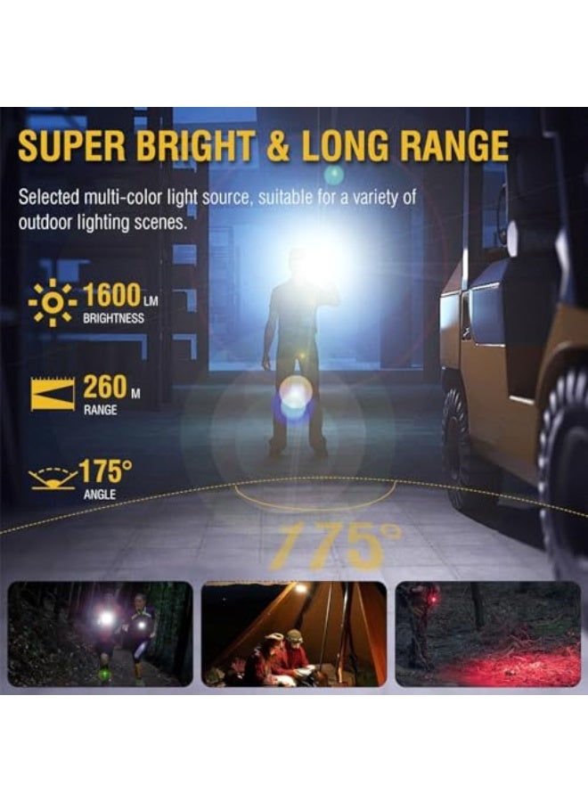 Mini Torch 1600 Lumen Rechargeable Flashlight, IP68 Waterproof, Magnetic Tail, Rotatable Clip, 10 Modes, 260m Range – Compact  Powerful for Camping, Emergency, Work (White) 【Energy Class A+++】 - Image 2