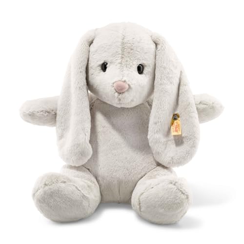 Steiff Hoppie Rabbit Premium 15 Stuffed Animal Toy Soft Cuddly Friends for Girls Boys Kids Light Grey - Image 1