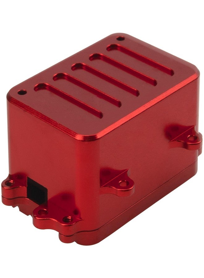 Vgoohobby RC Receiver Box CNC Aluminum Alloy Radio Box Compatible with Traxxas TRX-4 SCX10 90027 SCX10 II 90046 D90 1/10 RC Crawler (Red) - Image 2