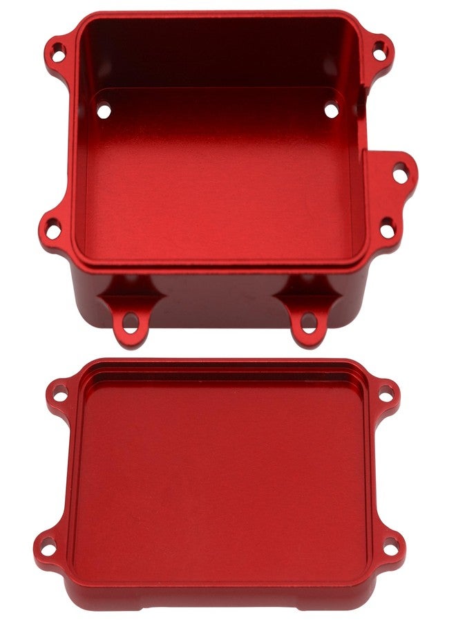 Vgoohobby RC Receiver Box CNC Aluminum Alloy Radio Box Compatible with Traxxas TRX-4 SCX10 90027 SCX10 II 90046 D90 1/10 RC Crawler (Red) - Image 5