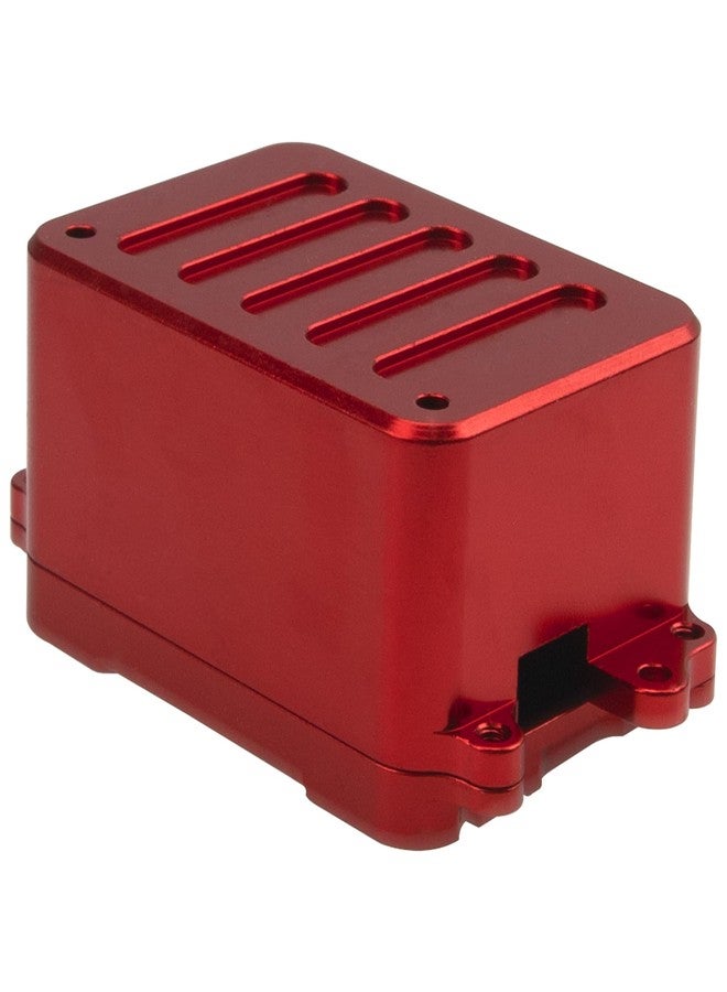 Vgoohobby RC Receiver Box CNC Aluminum Alloy Radio Box Compatible with Traxxas TRX-4 SCX10 90027 SCX10 II 90046 D90 1/10 RC Crawler (Red) - Image 3