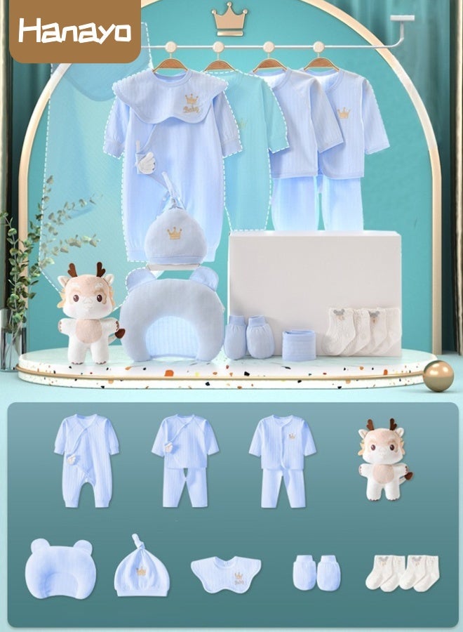 Hanayo 15 Pieces Baby Swaddle Wrap Ultra-Soft Newborn Sleeping Wraps for Infant Baby Shower Gift New Born Baby Gift for 0-3 Months Baby Girls and Boys(Blue) - Image 1