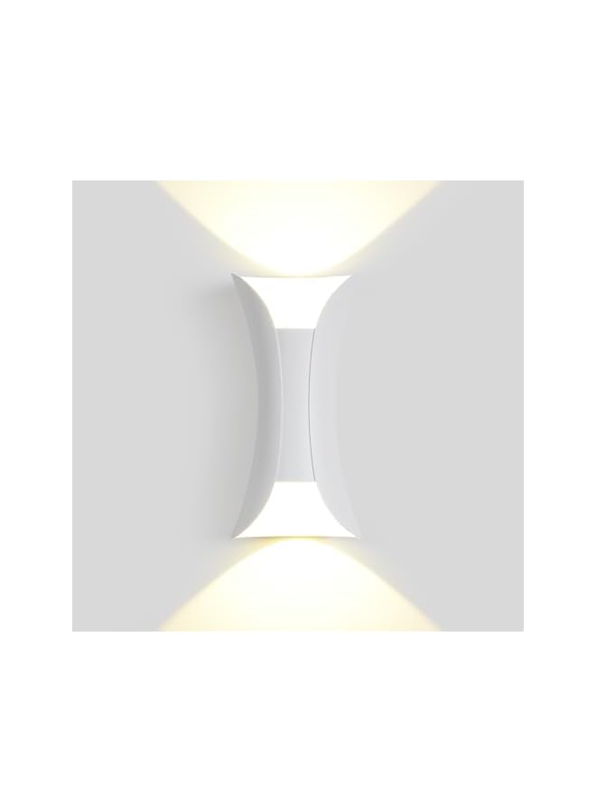 V.nice Modern Outdoor Wall Light, Waterproof Up and Down Wall Sconce, white  Aluminum Exterior Light for Porch, Patio, Front Door, Balcony, Garage(White) - Image 1