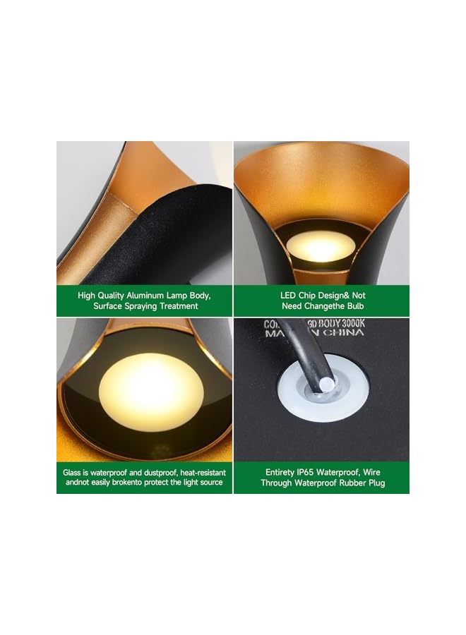 V.nice Modern Outdoor Wall Light, Waterproof Up and Down Wall Sconce, white  Aluminum Exterior Light for Porch, Patio, Front Door, Balcony, Garage(White) - Image 4