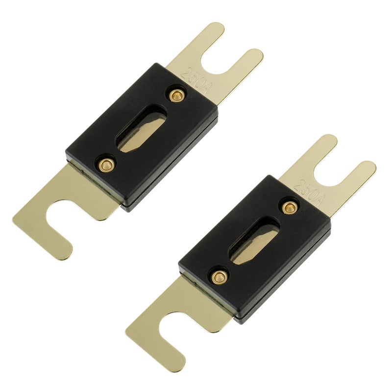 BoJack 2pcs 250A ANL Fuse Holder and 2pcs 250Amp 32VDC ANL Fuses for Audio and Video Systems - Image 2