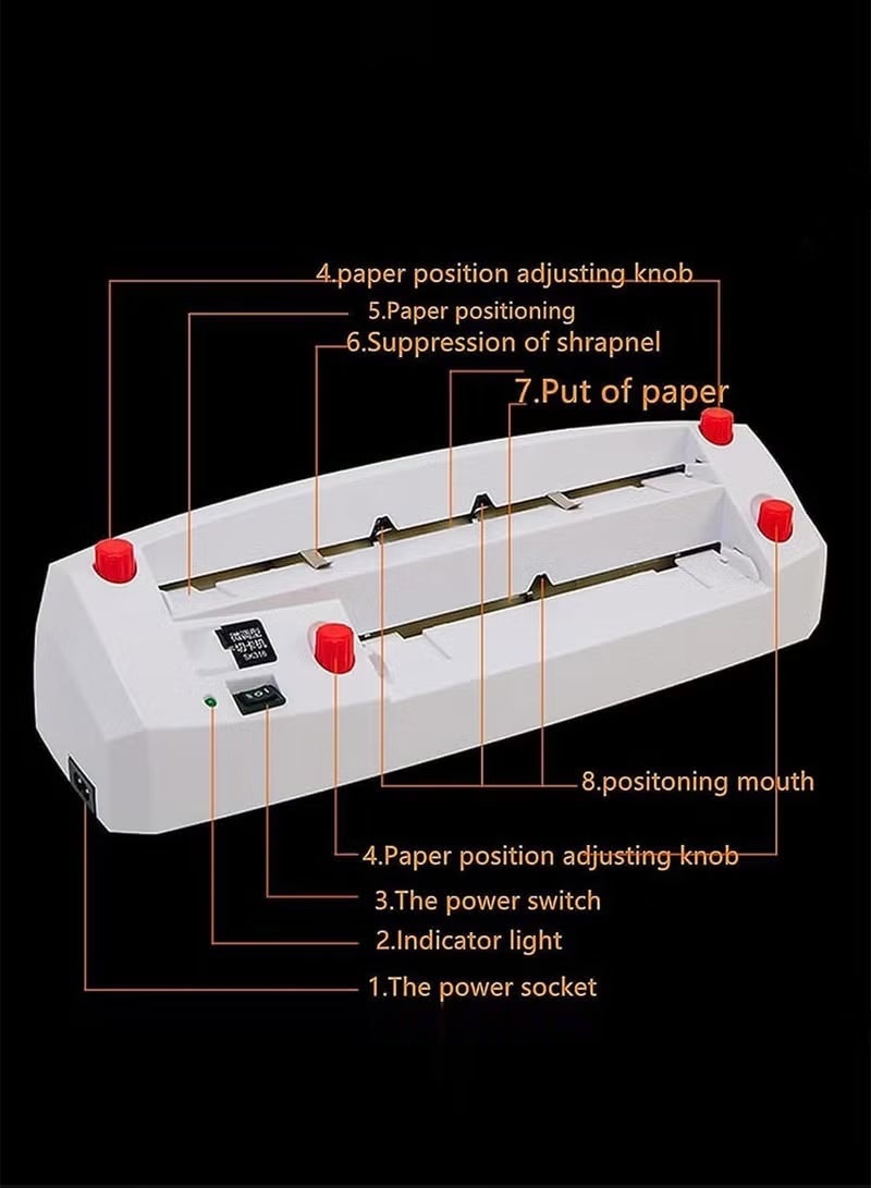 WALALLA Heavy Duty Electric Business Card Cutter Machine - 90x54mm Precision Cutter for 300gsm Cardstock, 9-in-1 Cut with Micro-Adjustment (Desktop Portable Design for Print Shops & Advertising Studios) - Image 5