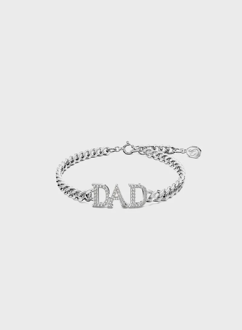SWAROVSKI Mother'S Day Dad Rhodium Plated Bracelet
