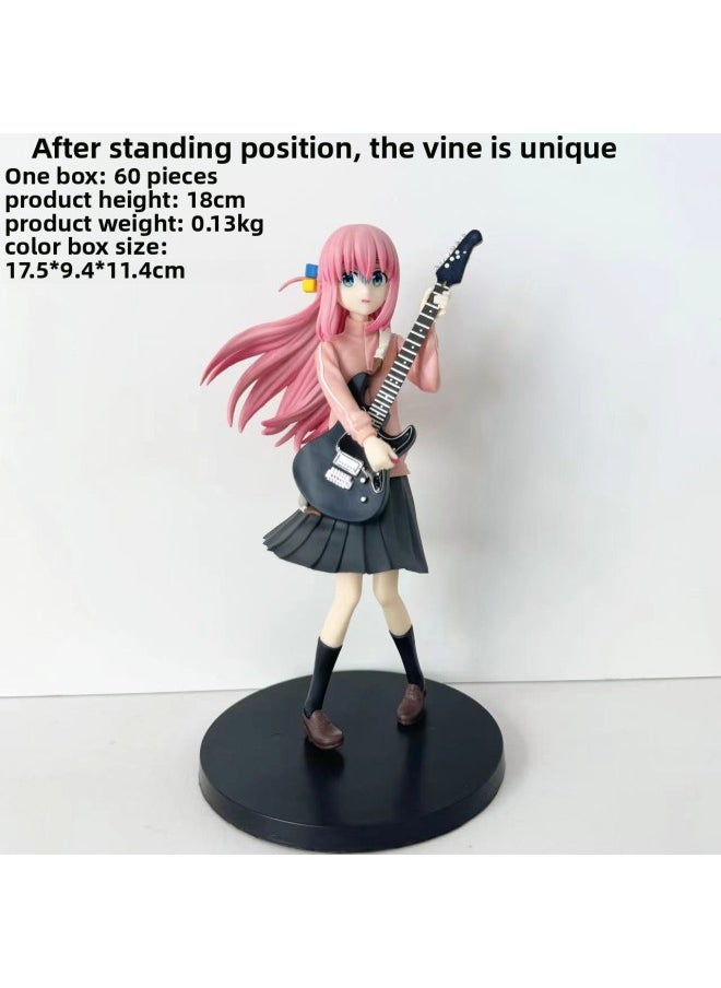 null - Lonely Rock Goto Solo Boqi Sauce Goto Ichiku Anime Guitar Girl Cute Model Ornaments Gift-Color:After Standing In The Rear Vine [height: 18cm] - Image 1