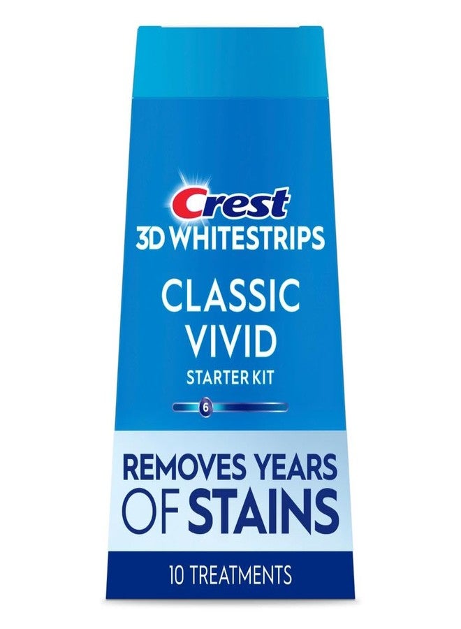 Crest 3D Whitestrips Whitening Starter Kit - Teeth Whitening Kit, 10 Treatments, Each with 1 Upper/1Lower, 20 Strips - Crest 3DWhite Teeth Whitening Strips - Image 1