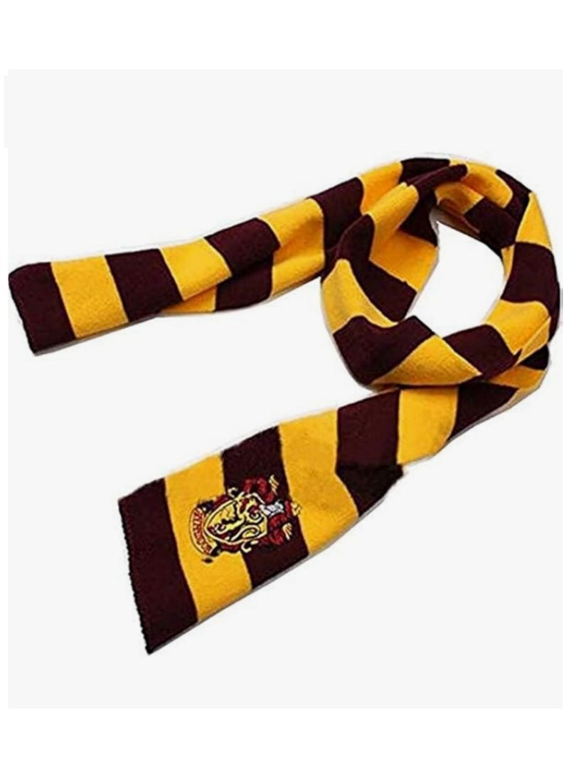 1PCS Gryffindor Collegiate Style Reversible Knit Scarf - Soft Cosplay Scarf for Halloween, Costume, and Children's Gift-17cm*165cm - Image 1