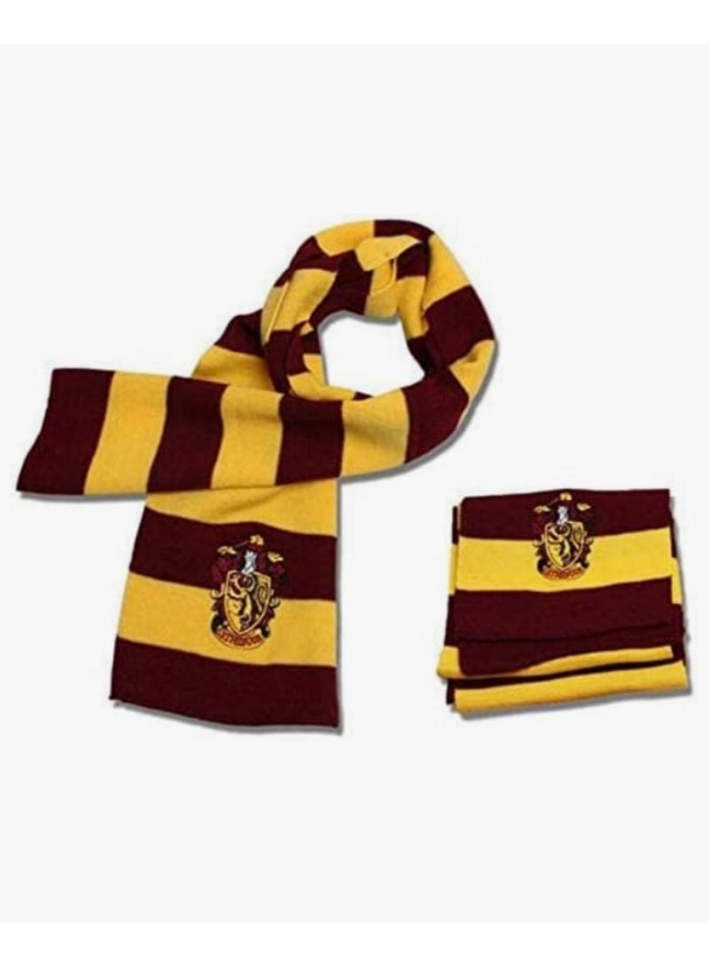 1PCS Gryffindor Collegiate Style Reversible Knit Scarf - Soft Cosplay Scarf for Halloween, Costume, and Children's Gift-17cm*165cm - Image 4