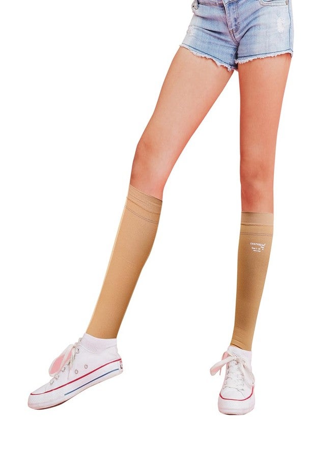 Comprezon Classic Lycra Medical Compression Stockings | Class 2 Compression | Below Knee Length | Pain Relief & Swelling Reduction | Compression Socks for Men and Women | Varicose Veins Stockings (Medium) - Image 1