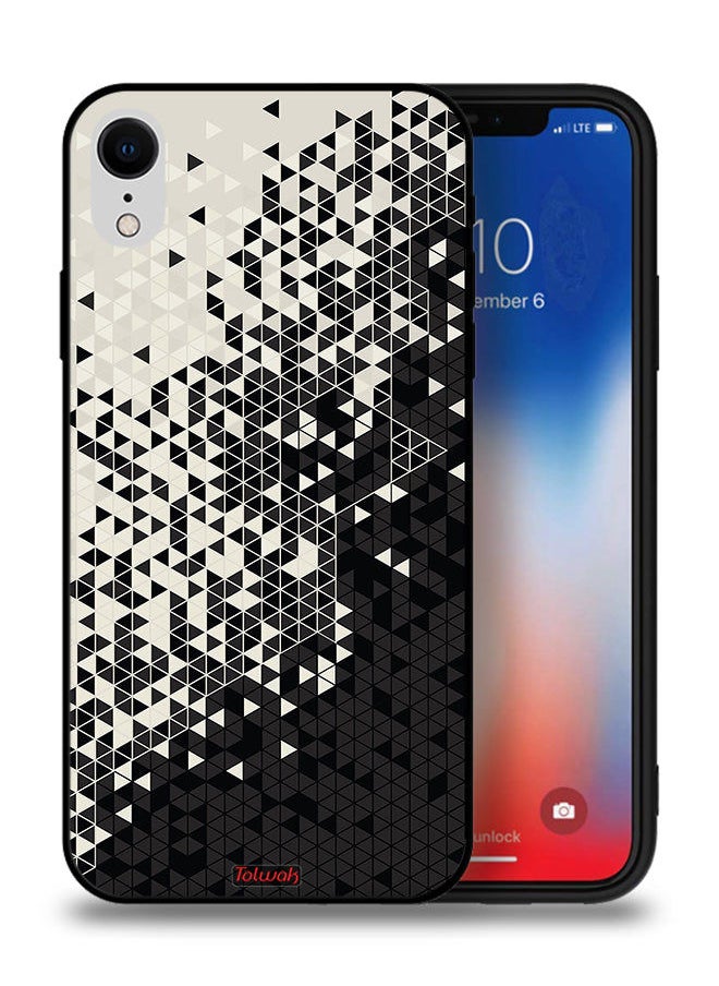Tolwak Apple iPhone XR Protective Case Pattern Digital Art Triangle  - Image 1