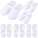 Twistover 6 Pairs Kids Disposable Slippers Non Slip Closed Toe Spa Slippers Comfortable House Spa Indoor Outdoor for 4-12 Years Old Boys Girls Party Hotel Travel(White,S) - Image 2