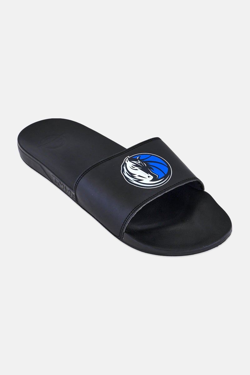 ISlide Men Dallas Mavericks Primary Slip On Slides, Black - Image 1