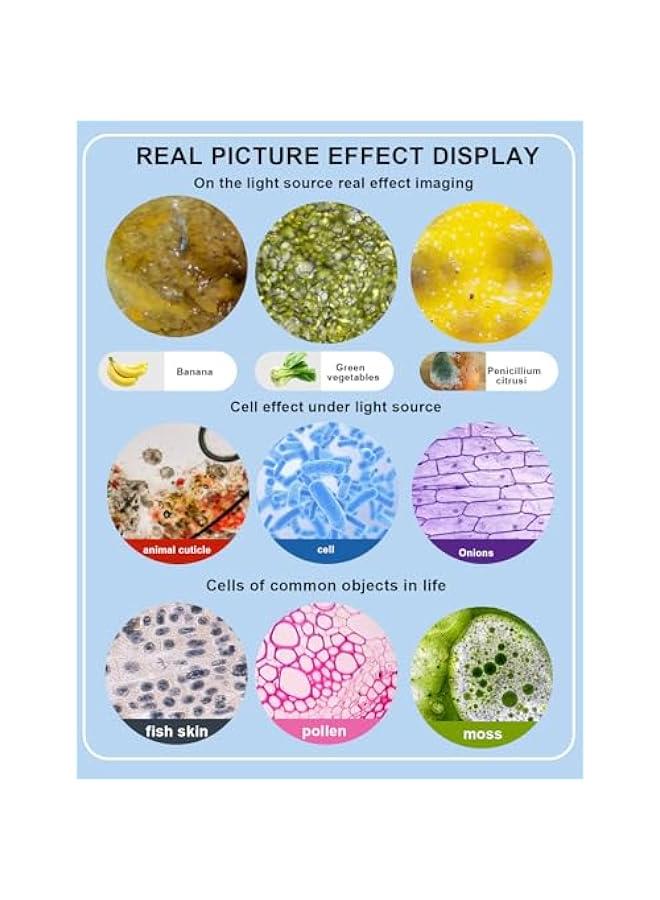 Arabest Adult Trinocular Microscope WF10x and WF25x Eyepieces 40X-5000X Magnification, Digital Lab Trinocular Compound LED Microscope (Trinocular Microscope with Electronic Eyepieces) - Image 2