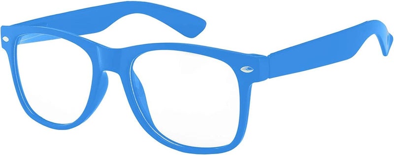 OWL Kids Clear Lens Glasses UV Protection for Children, Colorful Frames Fun Pretend Play Eyewear Non Prescription - Image 1