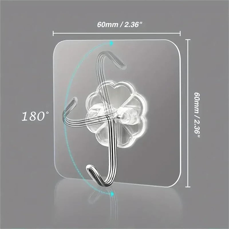 Heavy Duty Self Adhesive Wall Hooks 100pcs Multi Purpose Key Towel Holder For Kitchen Bathroom - Image 3