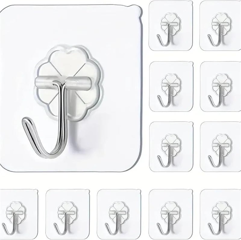 Heavy Duty Self Adhesive Wall Hooks 100pcs Multi Purpose Key Towel Holder For Kitchen Bathroom - Image 4