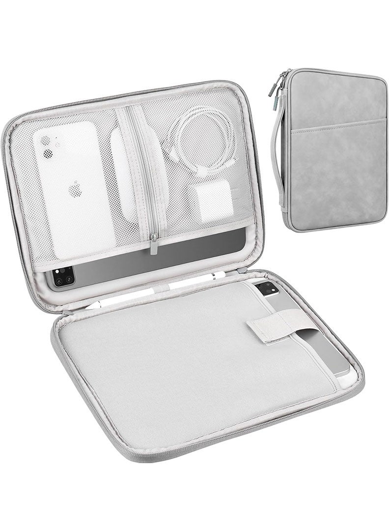 ثيودور جراب حماية للأجهزة اللوحية مقاس 9.7-11 بوصة لأجهزة iPad (A16) الجيل الحادي عشر 11 بوصة 2025/iPad الجيل العاشر 10.9 بوصة 2022 وAir 11 بوصة M3/M2 2025/2024/10.9 بوصة | iPad Pro 11 بوصة | iPad 10.2 بوصة | iPad Air 5 4 10.9 بوصة | iPad Pro 10.5 بوصة | iPad Air 3 2 | iPad 9.7 بوصة | Galaxy Tab A9+ /A11 Plus 11 بوصة/S9 11 بوصة/S9FE 10.9 بوصة. حقيبة حماية للأجهزة مقاس 10 و11 بوصة - رمادي - Image 1