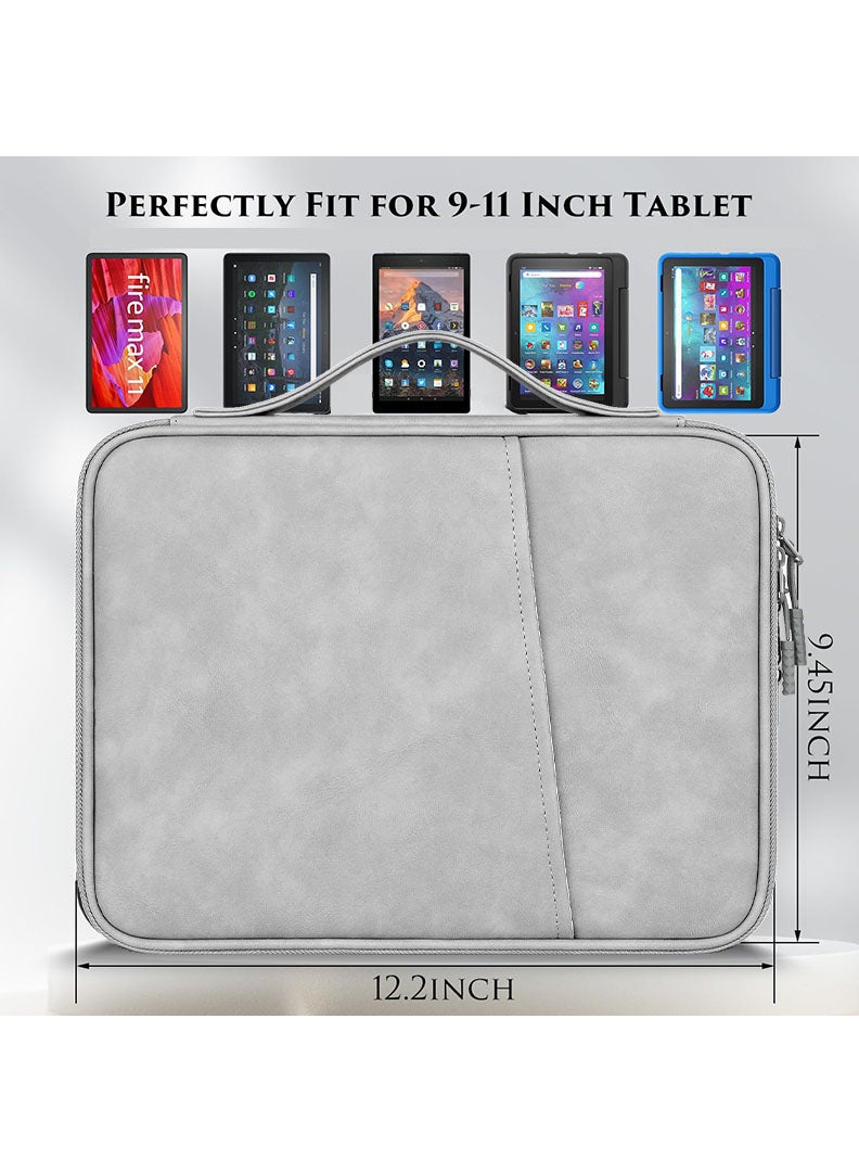 ثيودور جراب حماية للأجهزة اللوحية مقاس 9.7-11 بوصة لأجهزة iPad (A16) الجيل الحادي عشر 11 بوصة 2025/iPad الجيل العاشر 10.9 بوصة 2022 وAir 11 بوصة M3/M2 2025/2024/10.9 بوصة | iPad Pro 11 بوصة | iPad 10.2 بوصة | iPad Air 5 4 10.9 بوصة | iPad Pro 10.5 بوصة | iPad Air 3 2 | iPad 9.7 بوصة | Galaxy Tab A9+ /A11 Plus 11 بوصة/S9 11 بوصة/S9FE 10.9 بوصة. حقيبة حماية للأجهزة مقاس 10 و11 بوصة - رمادي - Image 2