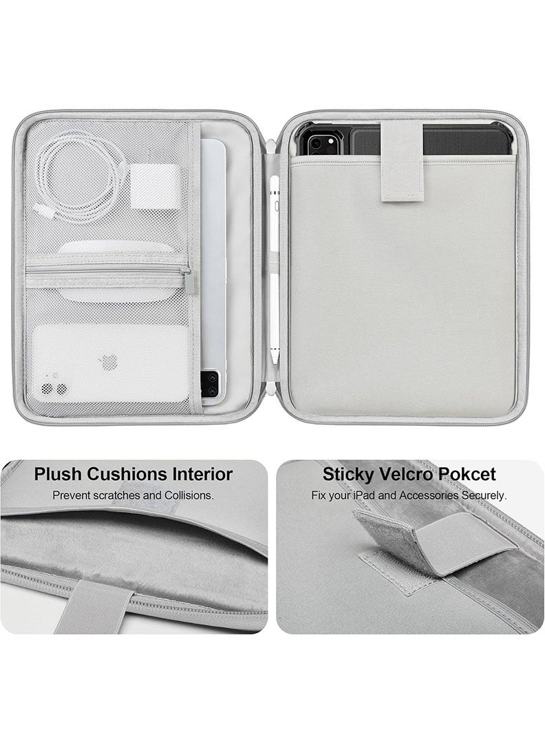 ثيودور جراب حماية للأجهزة اللوحية مقاس 9.7-11 بوصة لأجهزة iPad (A16) الجيل الحادي عشر 11 بوصة 2025/iPad الجيل العاشر 10.9 بوصة 2022 وAir 11 بوصة M3/M2 2025/2024/10.9 بوصة | iPad Pro 11 بوصة | iPad 10.2 بوصة | iPad Air 5 4 10.9 بوصة | iPad Pro 10.5 بوصة | iPad Air 3 2 | iPad 9.7 بوصة | Galaxy Tab A9+ /A11 Plus 11 بوصة/S9 11 بوصة/S9FE 10.9 بوصة. حقيبة حماية للأجهزة مقاس 10 و11 بوصة - رمادي - Image 4