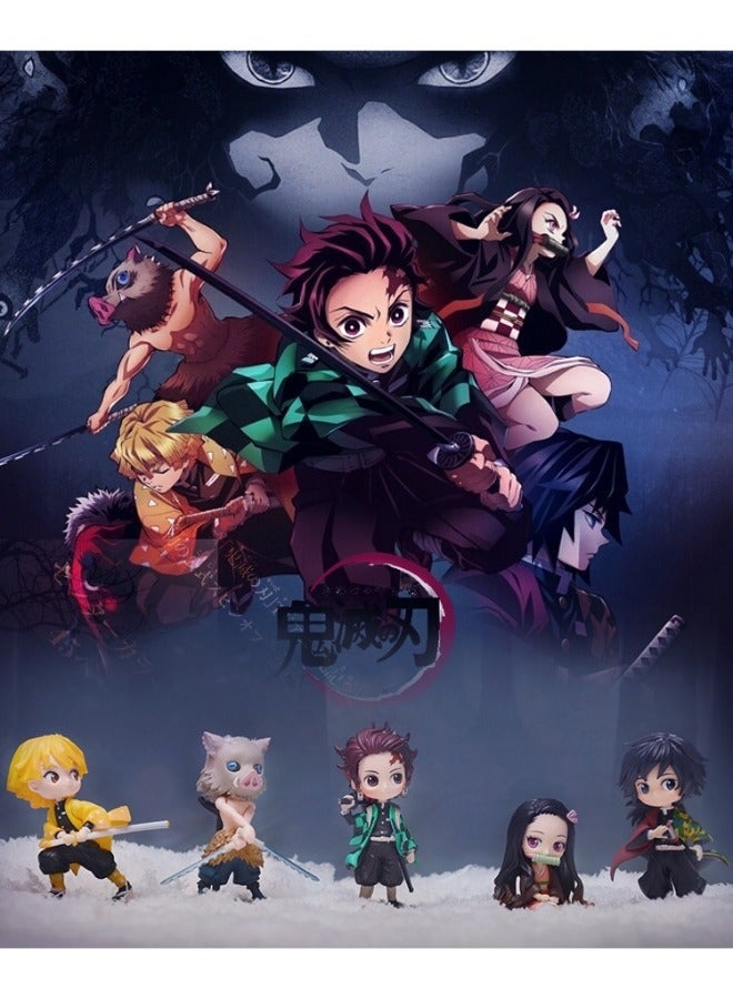 مجموعة من 3 تماثيل قاتل الشياطين شخصيات رائعة يمكن تخزينها على المكاتب والخزائن - Image 3