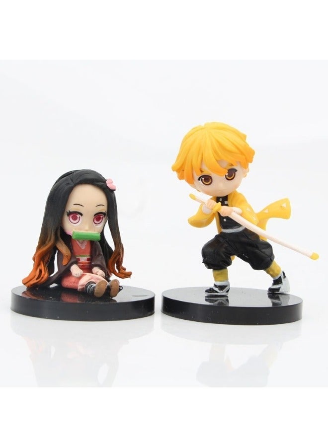 مجموعة من 3 تماثيل قاتل الشياطين شخصيات رائعة يمكن تخزينها على المكاتب والخزائن - Image 2